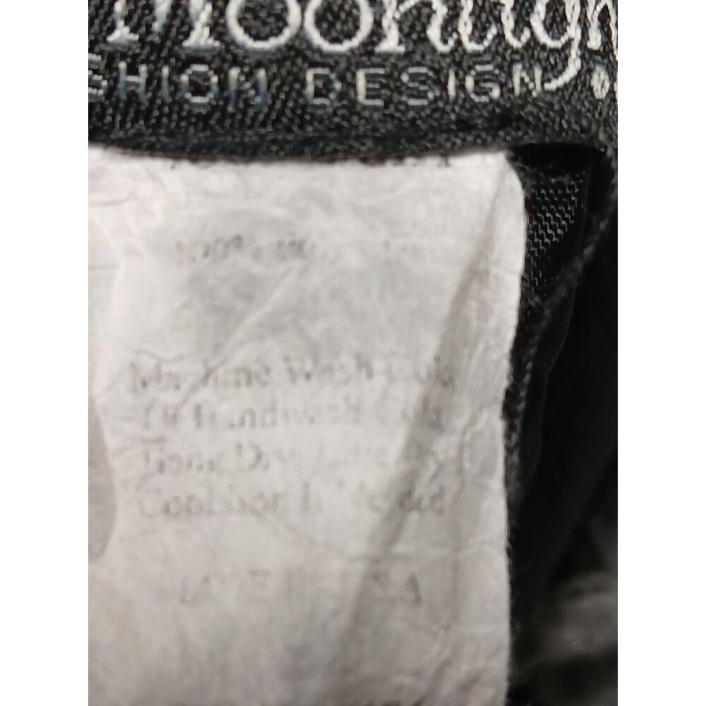 Moonlight Y&S Womens Crinkle Gray Black Grid Button Jacket Size L Pouch Pockets - Picture 16 of 16